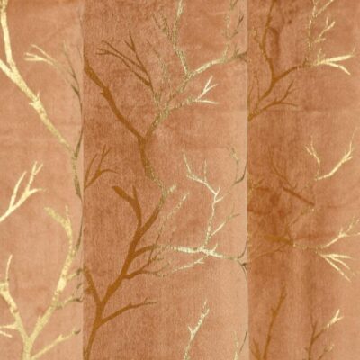 Premium Velvet Room Darkening Curtains with Tree Design – Set of 2