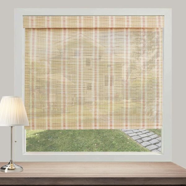 Elegant Light Filtering Bamboo Roller Shades in Gold for Stylish Interiors - Image 2