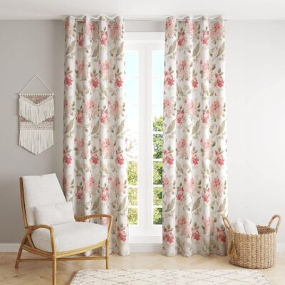 Floral Printed 100% Cotton Curtains for Living Room and Bedroom Decor