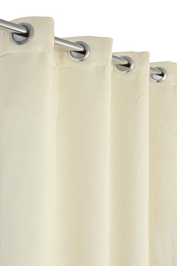 Stylish 2 Piece Blackout Curtains for 9-Foot Long Doors in Light Gold - Image 2