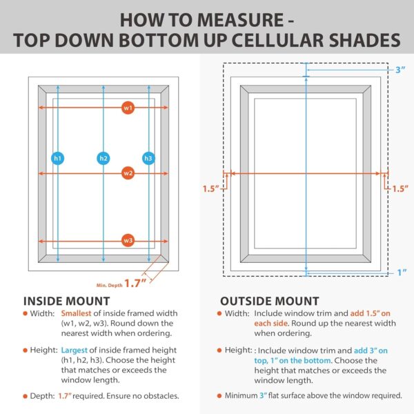 Cordless 1.5" Blackout Cellular Shade: Top Down Bottom Up, Alabaster Elegance - Image 7