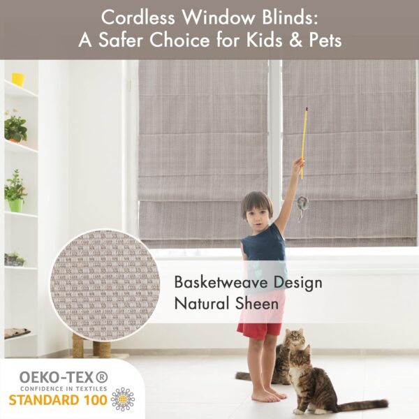 Madison Park Galen Darkening Cordless Roman Shades for Stylish Home Decor - Image 2