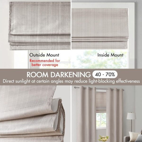 Madison Park Galen Darkening Cordless Roman Shades for Stylish Home Decor - Image 3