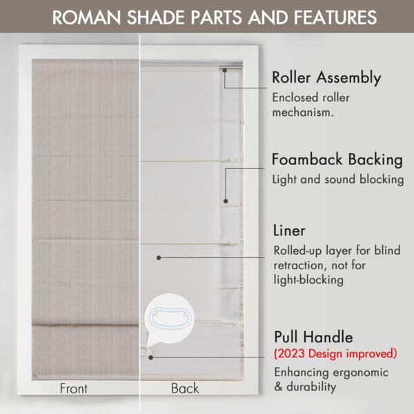 Madison Park Galen Darkening Cordless Roman Shades for Stylish Home Decor - Image 5