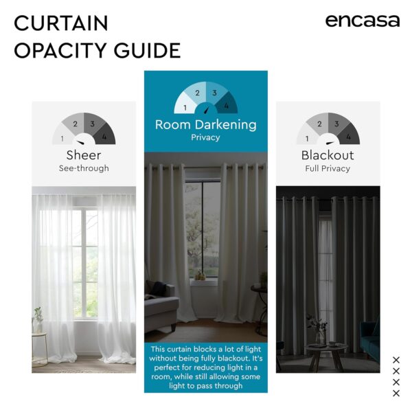 Stylish Encasa Homes Blackout Curtains for Room Darkening and Sound Reduction - Image 6