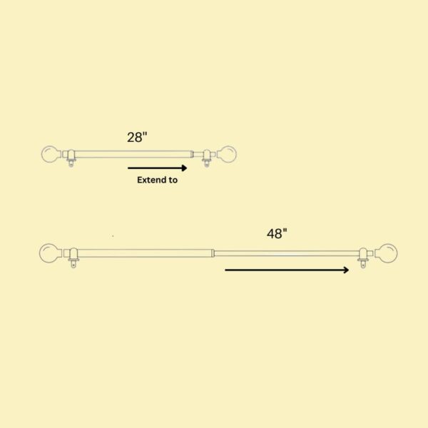 Adjustable Double Curtain Rod Set for Windows and Doors with Brackets - Image 4