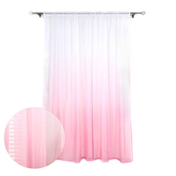 Ombre Sheer Curtains for Living Room: Breathable Gradient Decor in Light Blue - Image 2