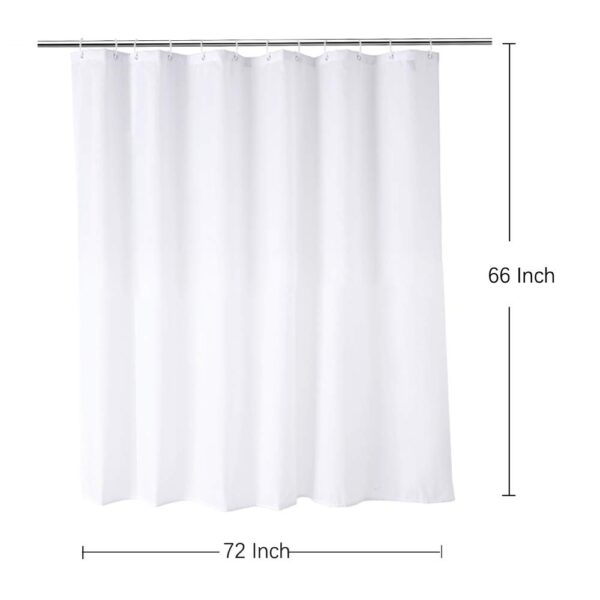 Water-Repellent Shower Curtain Liner for Bathroom and Spa - 72x66 Inch - Image 2