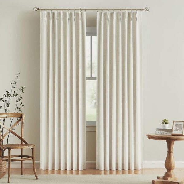 Luxury 25" Pinch Pleated Curtains for Living Room and Bedroom Decor - Image 2