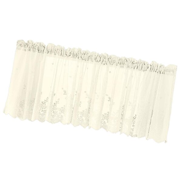 Elegant CALANDIS Creamy Lace Window Valance Curtain Tiers for Stylish Decor - Image 2