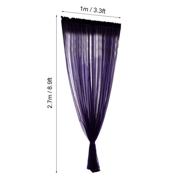 Elegant Purple Sheer Voile Curtains for Bedroom and Living Room Decor - Image 4