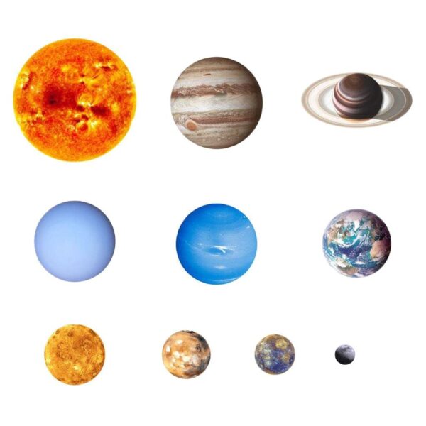 Glow in the Dark Planet Wall Stickers - 9pcs Cosmic Decor for Kids - Image 7