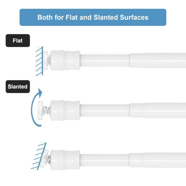 Adjustable Tension Curtain Rods: 2Pcs Mini Spring Rods for Windows - Image 4