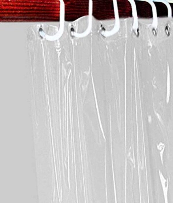 Transparent PVC Curtain - 0.30mm, 4.5x7 ft with 8 Hooks for Easy Installation - Image 3