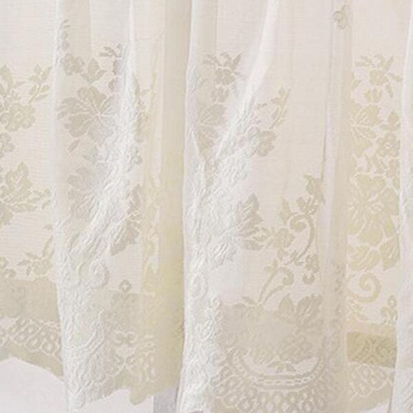 Elegant CALANDIS Creamy Lace Window Valance Curtain Tiers for Stylish Decor - Image 5