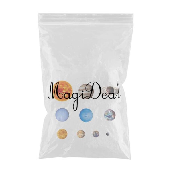 Glow in the Dark Planet Wall Stickers - 9pcs Cosmic Decor for Kids - Image 3