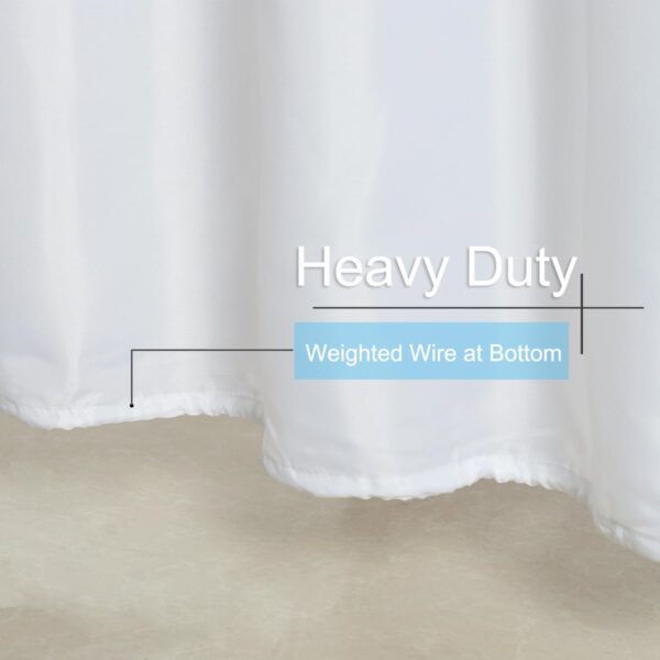 Water-Repellent Shower Curtain Liner for Bathroom and Spa - 72x66 Inch - Image 6