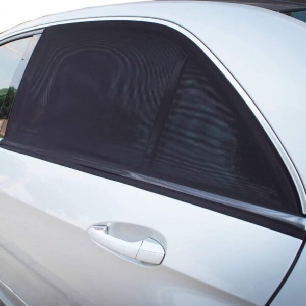 Universal Car Side Window Sun Shades: UV Protection Mesh Curtain Pack of 4 - Image 5