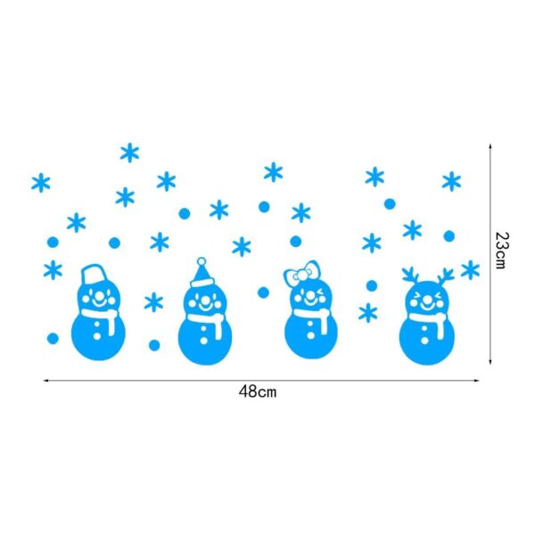 Merry Christmas Snowman Wallpaper Sticker: Glow in the Dark Holiday Decor - Image 4