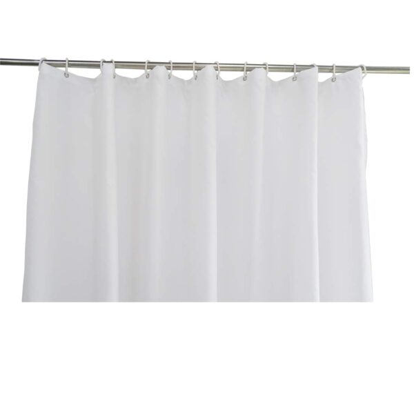 Quality Water Resistant Shower Curtain Liner - 60 Inch Solid White Design - Image 6