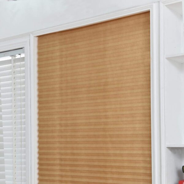 Cordless Blackout Pleated Fabric Shade: Easy Installation and Room Darkening Solution - Image 3