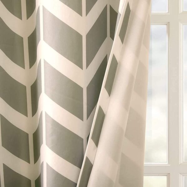 Stylish Brown Polyester Curtains - Washable, Digital Print, 4x9 Feet, Pack of 2 - Image 4