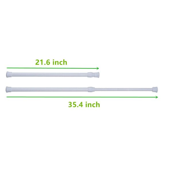 Adjustable Tension Rods 4 Pack for Curtains, Showers, and Closets - Image 2