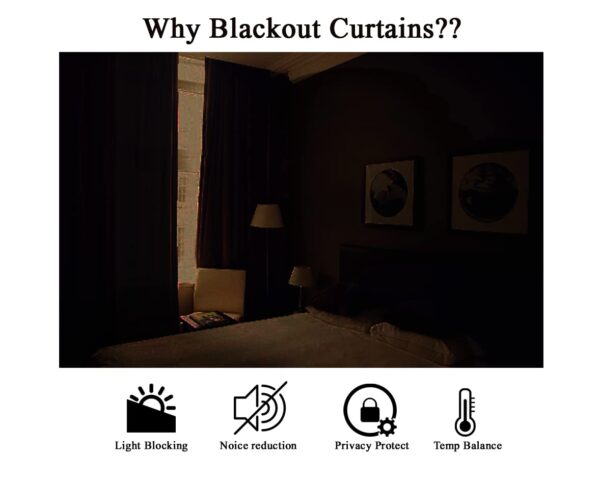 100% Blackout Curtain - Thermal Insulated Room Darkening Eyelet for Ultimate Privacy - Image 4