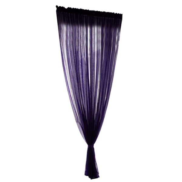 Elegant Purple Sheer Voile Curtains for Bedroom and Living Room Decor - Image 2