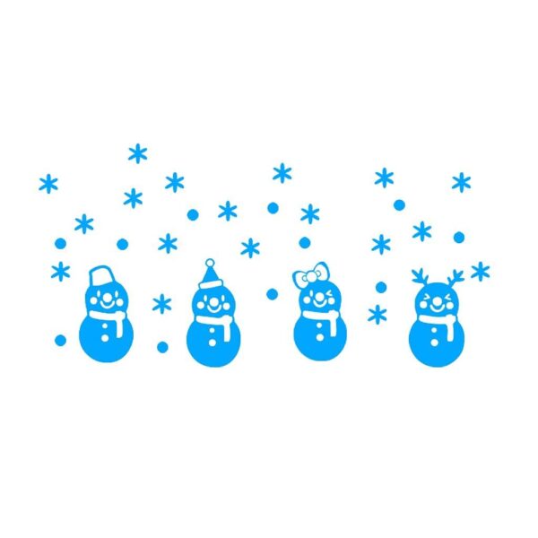 Merry Christmas Snowman Wallpaper Sticker: Glow in the Dark Holiday Decor - Image 5