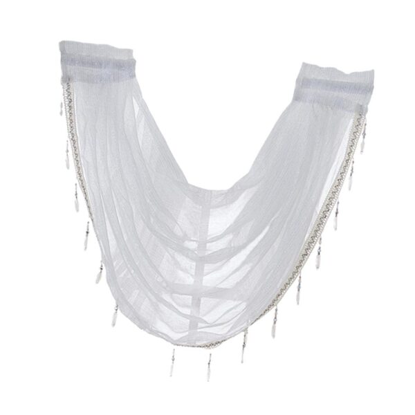 Glitter Tassel Window Valance: Stylish Sheer Curtain Tiers for Any Room - Image 6