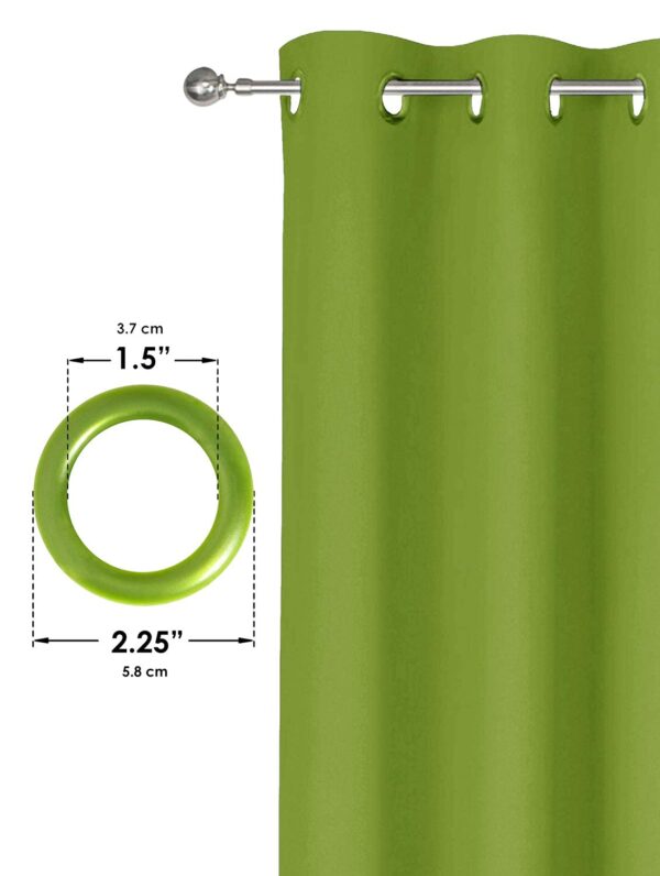 Stylish Green Polyester Blackout Curtains for Living Room and Bedroom Windows - Image 2