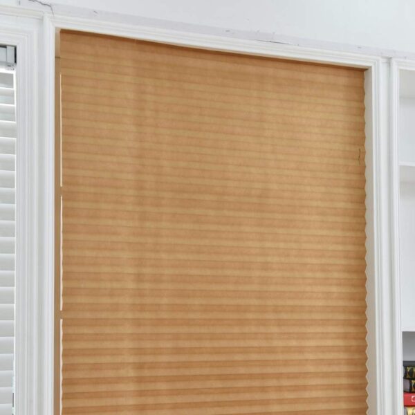 Cordless Blackout Pleated Fabric Shade: Easy Installation and Room Darkening Solution - Image 4