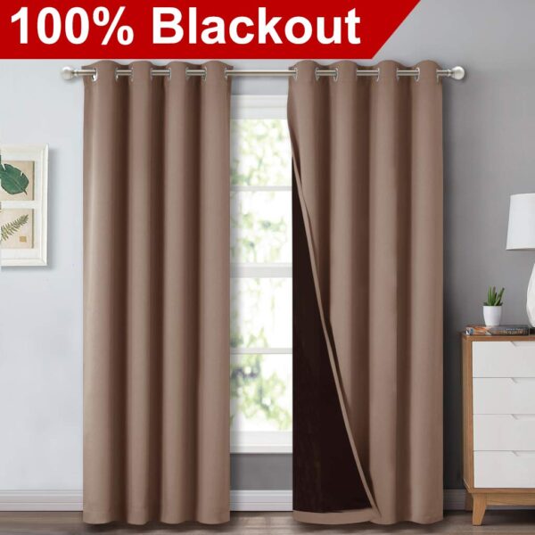 NICETOWN Thermal Blackout Curtains for Total Privacy and Noise Reduction - Image 2