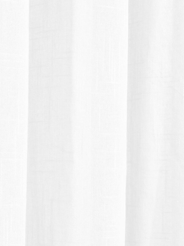 Cotton Linen Curtains Set of 2 for Elegant Home Decor in White - Image 3