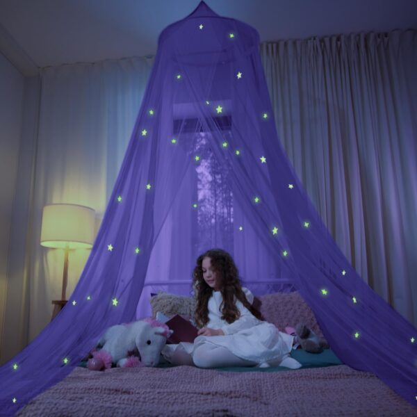 Glow in the Dark Stars Bed Canopy for Kids' Cribs and Toddler Beds - Image 8