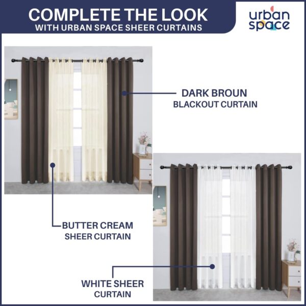 Urban Space Faux Silk Blackout Curtains: Stylish Room Darkening Solution - Image 5