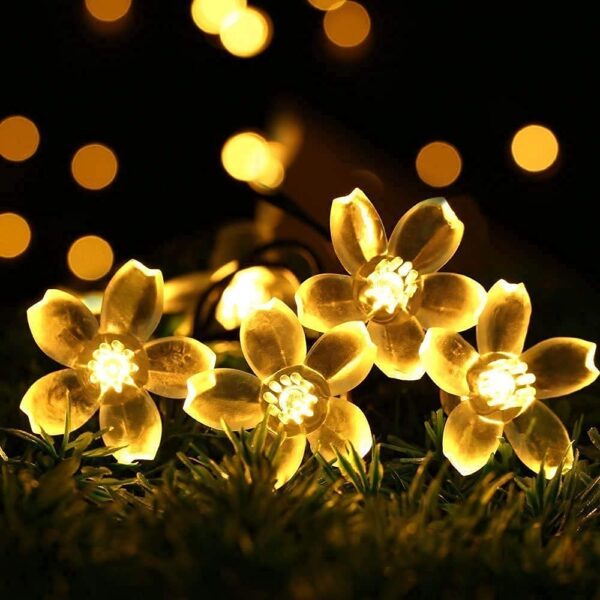 16 Flower LED Curtain Lights for Festive Indoor/Outdoor Home Decor - Image 5