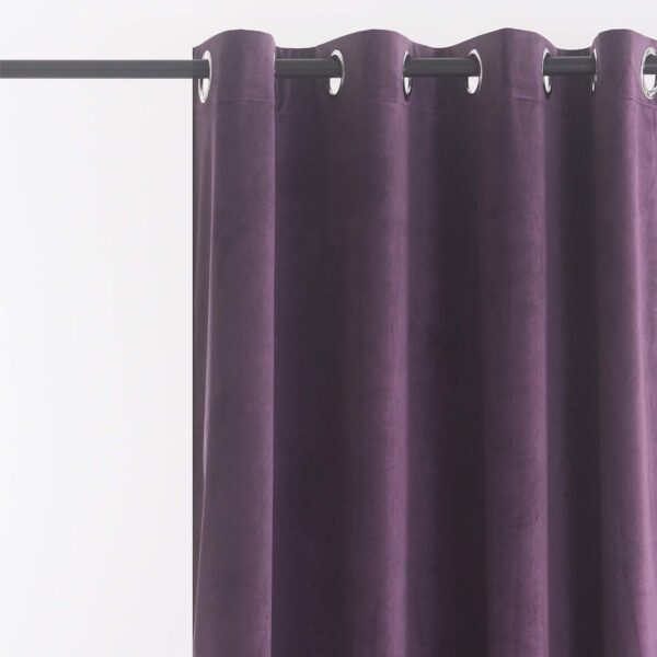 Stylish Purple Velvet Blackout Curtains for Living Room and Bedroom Decor - Image 3