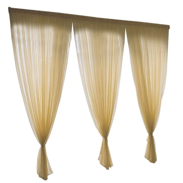 Elegant Golden Yellow Sheer Voile Curtains for Stylish Bedroom and Living Room Decor - Image 4