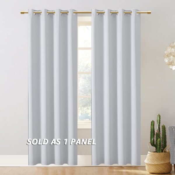 Portable Soundproof Curtain for Bedroom Doorway - Ash White Sliding Cover - Image 4