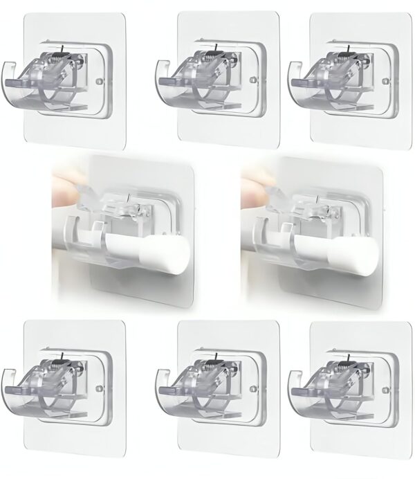 Plastic Self-Adhesive Curtain Rod Holders: Lightweight, Universal Support for Curtains - Image 4