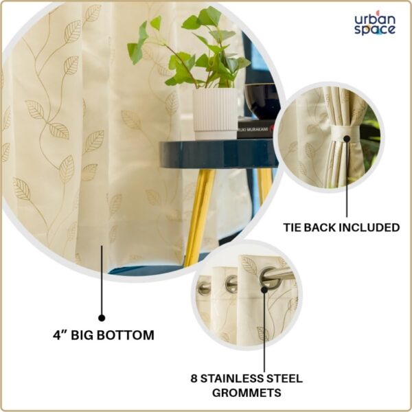 Luxurious Blackout Curtains with Gold Foil for Stylish Living Rooms - Image 4
