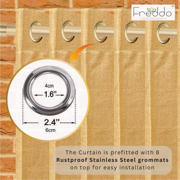 Enhance Comfort with FREDDO-PE 85% Sun Blocking Balcony Eyelet Curtains - Image 4