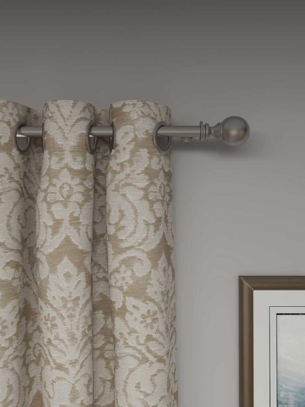 Elegant Jacquard Woven Damask Grommet Curtains - Set of 2, 52x84 Inch - Image 3