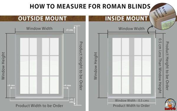 Roman Style Blackout Roller Blinds for UV Protection and Room Darkening - Image 7