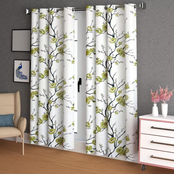 Lunar Days 7Ft Floral Curtains Set for Living Room and Kitchen Decor - Image 6