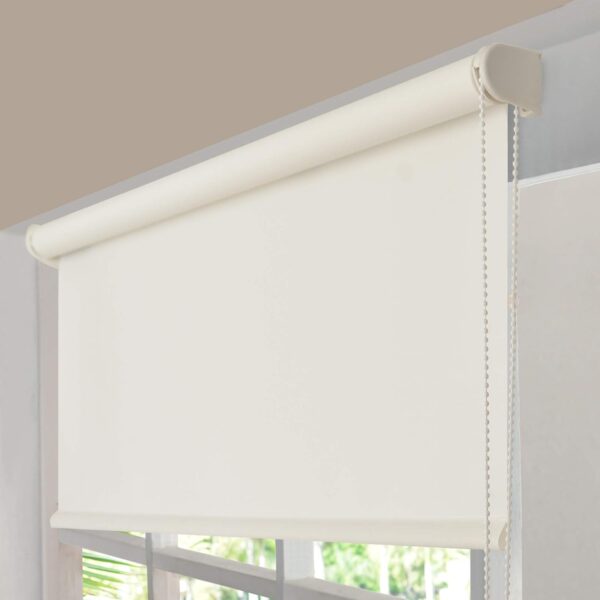 Semi-Blackout Roller Blinds for Windows: Stylish UV Protection in Snow White - Image 4