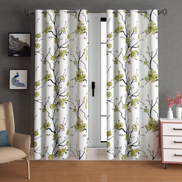 Lunar Days 7Ft Floral Curtains Set for Living Room and Kitchen Decor - Image 2