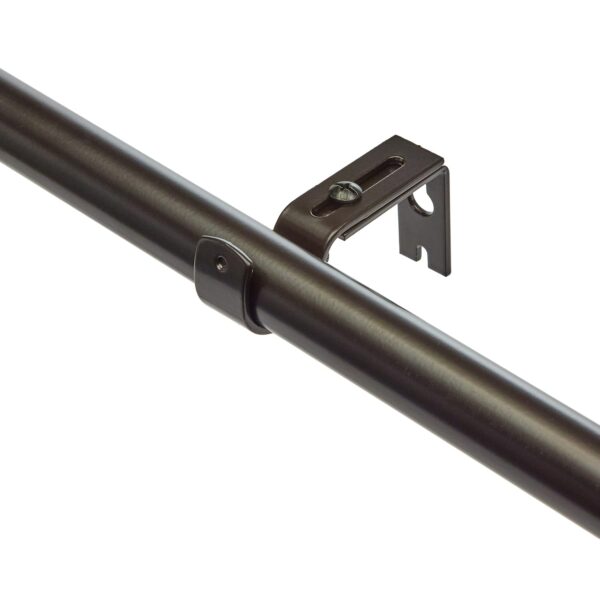 Adjustable Curtain Rod and Shower Tension Rod Set in Bronze and Chrome - Image 3